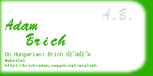 adam brich business card